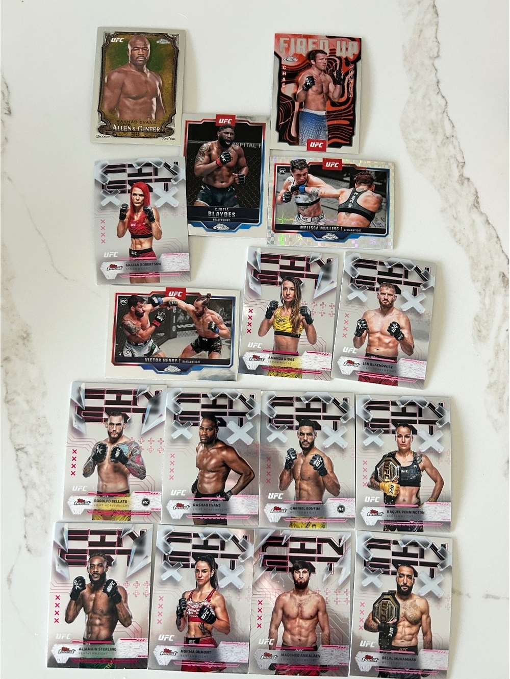 UFC Trading Cards Collection Set - Mixed Fighters and Special Inserts